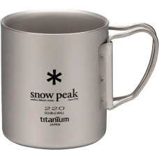 Термокружка Snow Peak MG-051FHR Titanium Double Wall Mug 0.22l Grey
