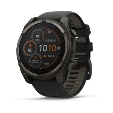 Смарт-часы Garmin fenix 8 (51 мм) Sapphire Solar карбоново-серый DLC титан черный/гравийно-серый