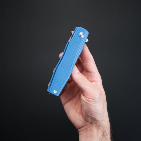 Ніж складаний туристичний Ruike P188-E, (9.1 см) D2 / G10 синій