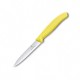 Кухонний ніж Victorinox SwissClassic Paring лезо 10см хвил. з жовт. ручкою