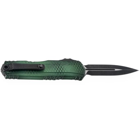 Нож Microtech Cypher II D/E Black Blade X-51 Handle Green