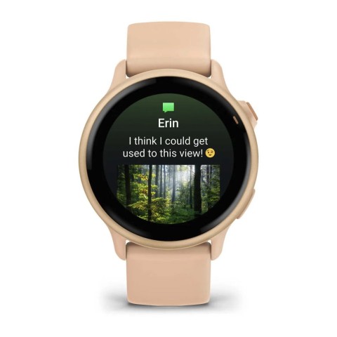 Фітнес годинник Garmin Vivoactive 6 Metallic Pink Dawn із силіконовим ремінцем 010-02985-03