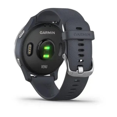 Смарт-годинник Garmin Venu синій граніт зі сріблястим безелем