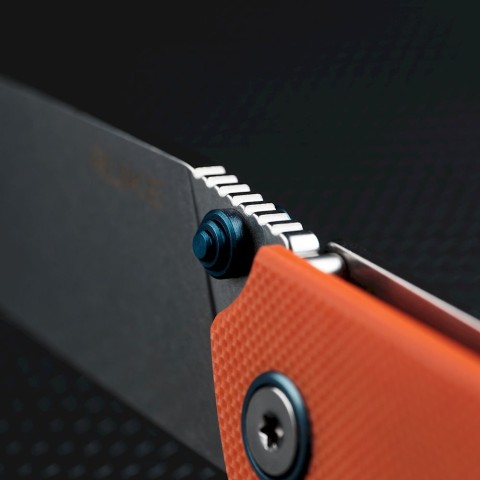 Ніж складаний туристичний Ruike P801-J, (8.6 см) 14C28N /  G10 помаранчевий