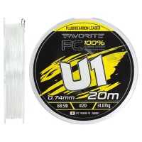 Флюорокарбон Favorite U1 FC 20m #20/0.74mm 68.5lb/31.07kg