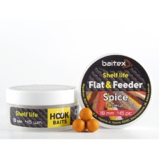 Бойлы Baitex вареные Flat & Feeder Spice 10 мм (45 шт)