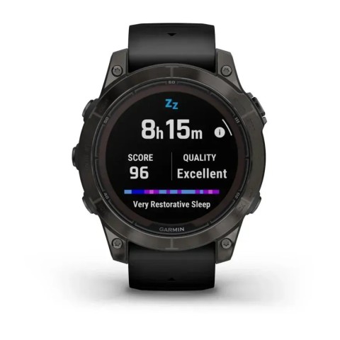 Смарт-годинник Garmin fenix 7 Pro Sapphire Solar Edition карбоново-сірий титановий DLC з чорним ремінцем