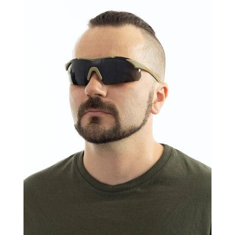 Очки защитные Wiley X WX Vapor 2.5, 3 линзы (Grey/Clear/Light Rust) ц:tan