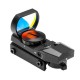 Red Dot Four Reticle Reflex Optic Dot + Bullseye + Cross + Starburst для Picatinny Weaver Rail NcS USA