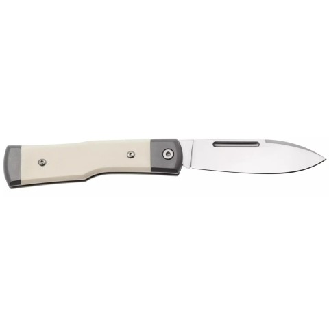 Нож Fox Gunstock, bison Micarta + titanium ц:white