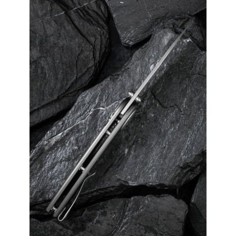 Ніж складаний туристичний Civivi Starflare, (8.4 см) Nitro-V / Aluminum сірий