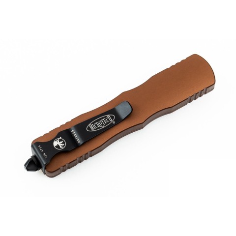 Нож Microtech Dirac D/E OTF, черный клинок,  рукоять tan