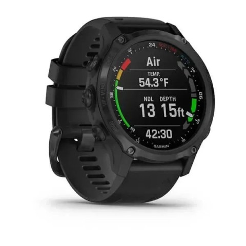 Смарт-годинник Garmin Descent Mk2S карбоново-сірий DLC з чорним ремінцем