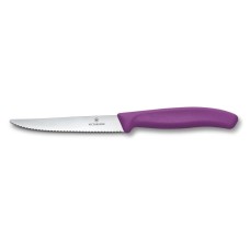 Ніж кухонний Victorinox SwissClassic стейковий11 см, серрейтор, фіолетовий