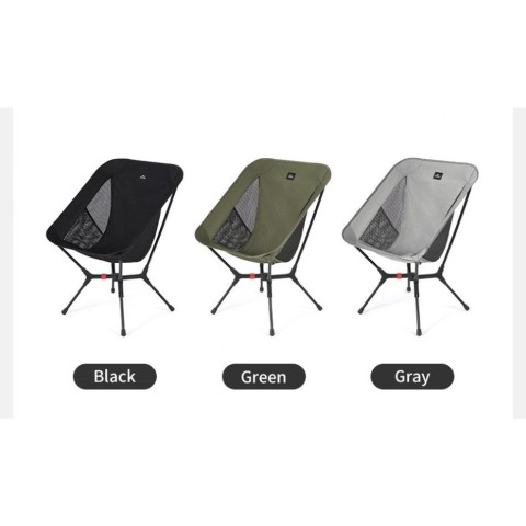 Стілець складаний ультралегкий Naturehike CNK2550JJ013 Yamami YL01, розмір М, алюміній, сірий