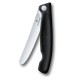 Ніж кухонний складний Victorinox SwissClassic 11 см, серрейтор, заокруглений, чорний