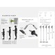 Трекінгова палиця Naturehike CNK2450DS016, 110 см, фіолетова