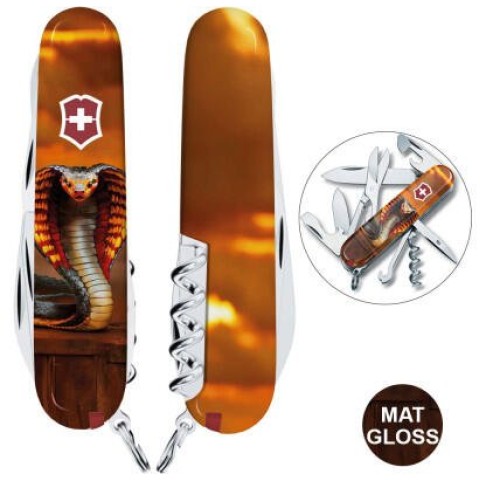 Ніж Victorinox Swiss Army Climber Zodiac Золота дерев'яна змія