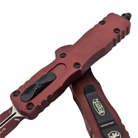 Нож Microtech Dirac D/E OTF, Standard Weathered Crimson
