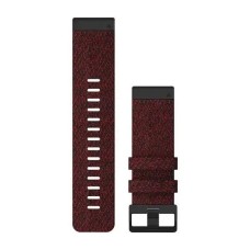 Ремінці для годинника Garmin QuickFit 26 нейлонові, чорно-червоні