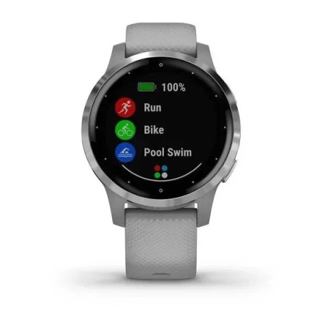 Смарт-годинник Garmin vivoactive 4S припилено-сірий зі сріблястим безелем