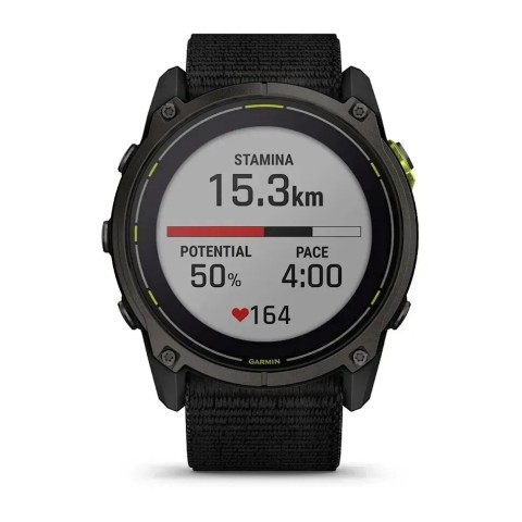 Смарт-часы Garmin Enduro 3 с черным нейлоновым ремешком