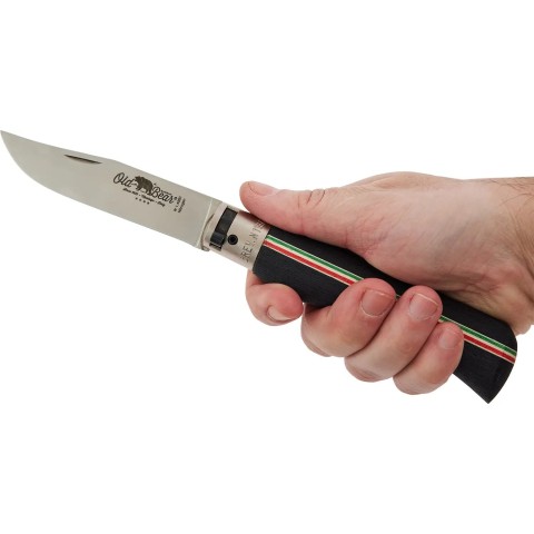 Нож Old Bear Classic World XL, 1.4060 steel, wood handle, ц:black
