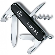 Ніж Victorinox Spartan Ukraine 91мм,12функ,чорн ,Ukraine біл.