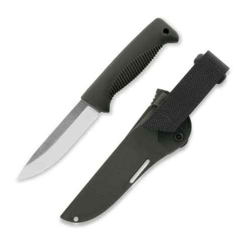 Ніж Peltonen M07 (N690), без покриття, хакі, хакі композитний чохол
