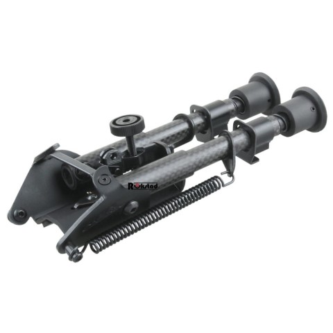 Сошки Vector Optics 155-230 мм на антабку. Карбонове волокно, підпружинені