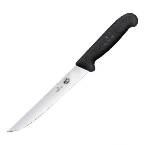 Кухонний ніж Victorinox Fibrox Carving лезо 18см вузьке з чорн. ручкою (блістер)