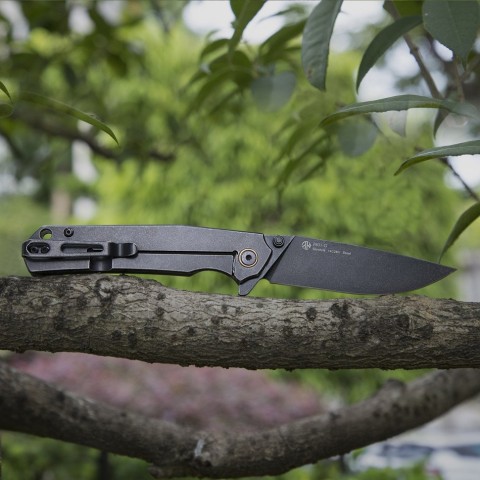 Ніж складаний туристичний Ruike P801-J, (8.6 см) 14C28N /  G10 помаранчевий