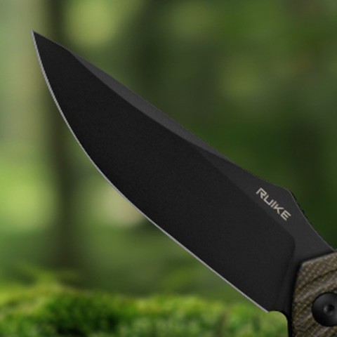 Ніж складаний туристичний Ruike P123-MB, (9.2 см) 14C28N / мікарта коричневий