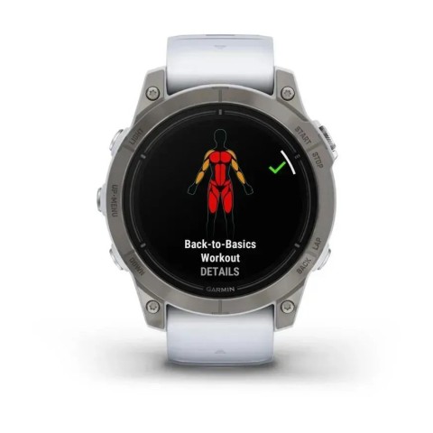 Смарт-часы Garmin epix Pro Gen 2 Sapphire Edition (47мм) титановые с ремешком цвета белого камня