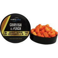 Бойлы Crazy Carp Wafters Dumbbells 8x10mm Crayfish & Peach (75шт/уп)