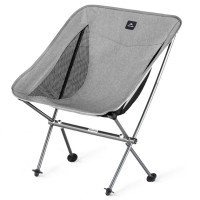 Стілець складаний ультралегкий Naturehike Stellaluna L04 CNK2450JJ015, розмір М, алюміній, сірий