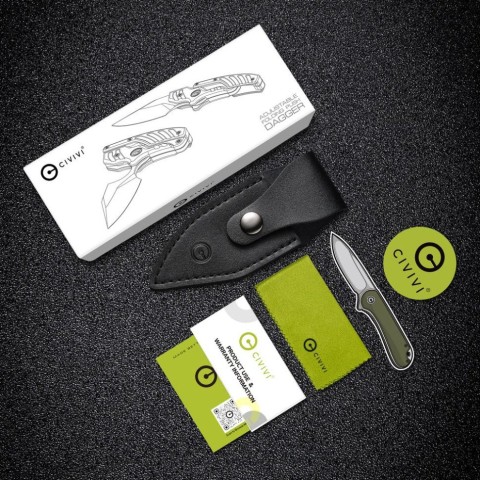 Ніж фіксований тактичний Civivi Typhoeus , (5.8 см) 14C28N / G10 фіолетовий