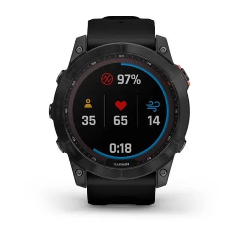 Смарт-часы Garmin fenix 7X Solar сланцево-серые с черным ремешком