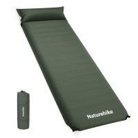 Матрац з подушкою ортопедичний одномісний  Naturehike CNK2450WS020, самонадувний, 200х63х10 см, темно-зелений