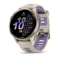 Смарт-годинник Garmin Forerunner 970 золотистий титан французький сірий/індиго