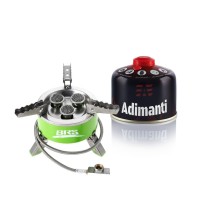 Набір Газовий пальник BRS-73 + Газовий балон різьбовий Adimanti, 230гр