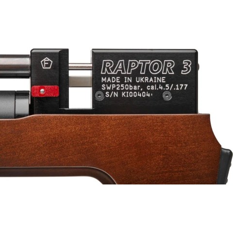 Пневматическая винтовка Raptor 3 Long HP PCP кал. 4.5 мм. M-LOK. Коричневый (чехол в комплекте)