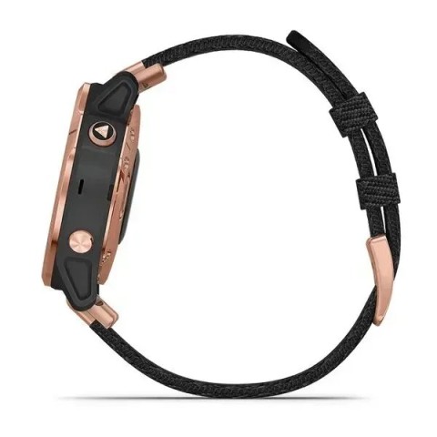 Смарт-часы Garmin fenix 6S Pro Sapphire розово-золотистые с черным нейлоновым ремешком