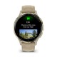 Смарт-часы Garmin Venu 3s французский серый с золотистым стальным безелем и кожаным ремешком