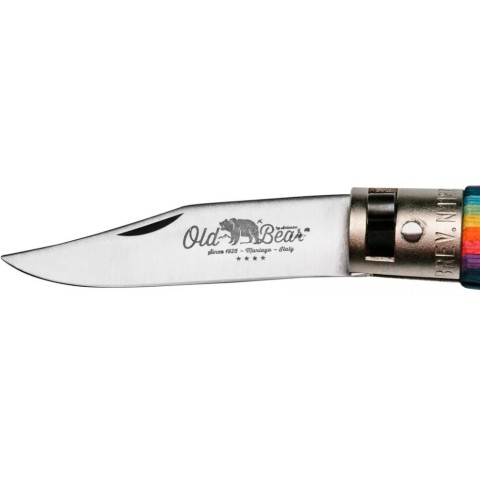 Ніж Old Bear Rainbow XS, 420 steel, wood handle,, rainbow