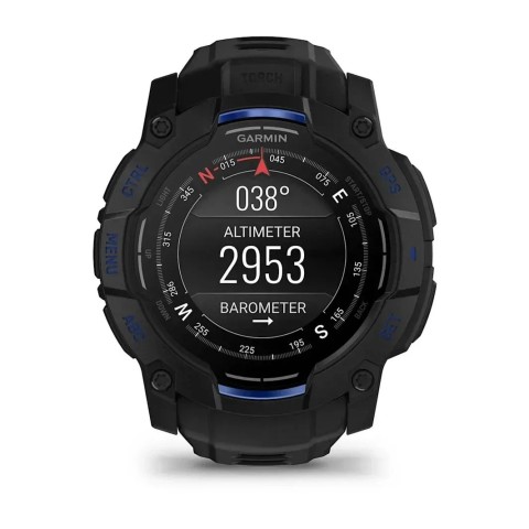Смарт-годинник Garmin Instinct 3 (50 мм) AMOLED чорний/синя блискавка