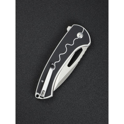 Ніж складаний туристичний Sencut Squiggy, (9.9 см) 9Cr18MoV / G10 чорно-білий