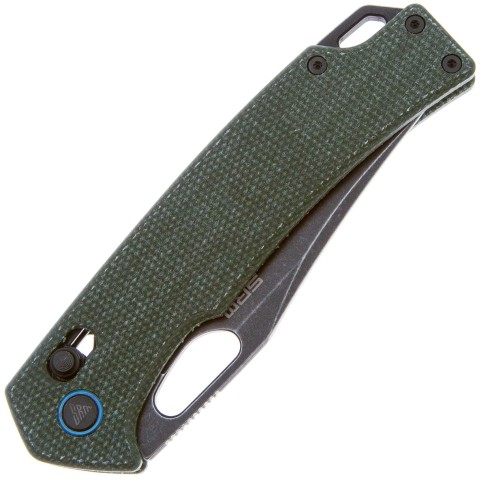 Нож SRM Retreiver 9203-MG2, 10Cr15CoMoV, зеленая микарта, черный