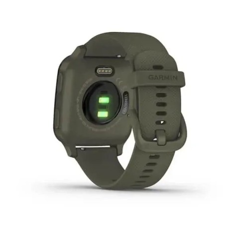Смарт-годинник Garmin Venu Sq Music Edition темно-зелений із сірим безелем