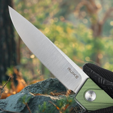 Ніж складаний туристичний Ruike P878-AG, (8.7 см) 14C28N / 6063Aluminum зелений